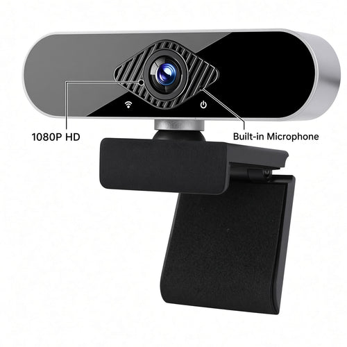 1080P USB Webcam with Built-in Microphone and Clip Mount
