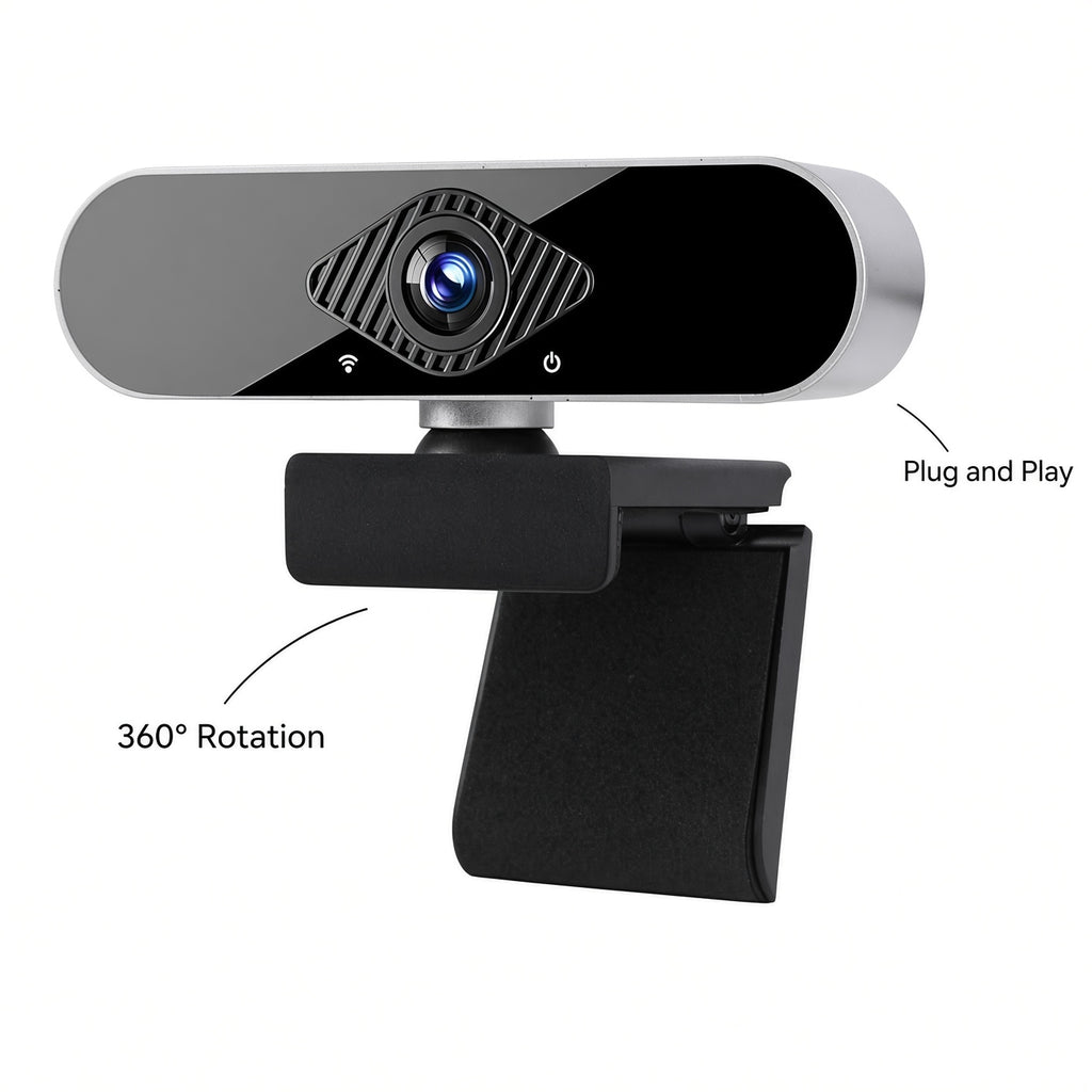 1080P USB Webcam with Built-in Microphone and Clip Mount