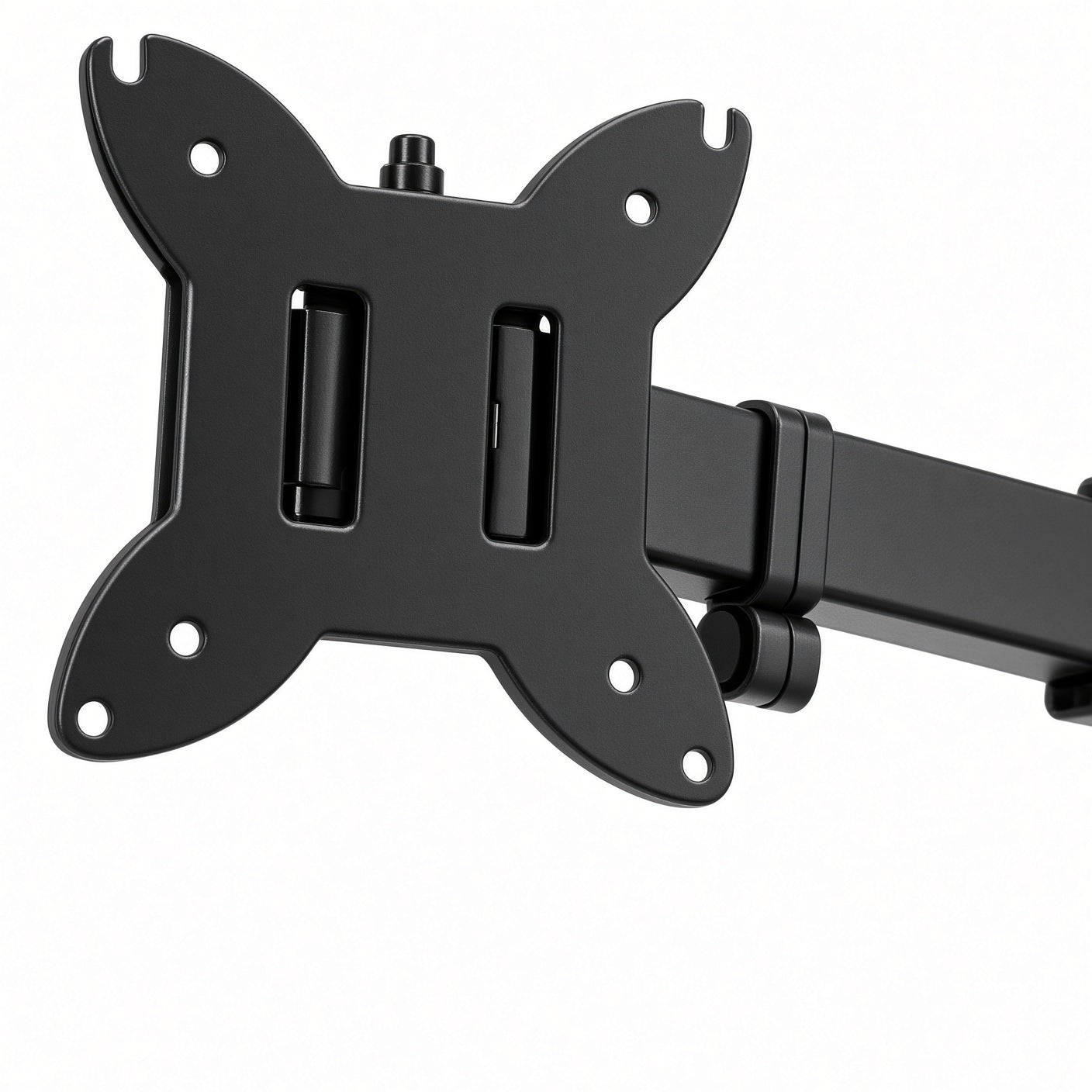 Black Adjustable Monitor Arm with Desk Clamp – VESA 75×75 / 100×100 mm
