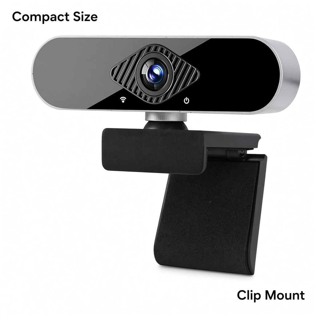 1080P USB Webcam with Built-in Microphone and Clip Mount