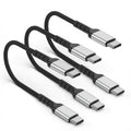 Braided USB-C to USB-C Cable 3-Pack – Available in 0.3m / 0.5m / 1m / 2m
