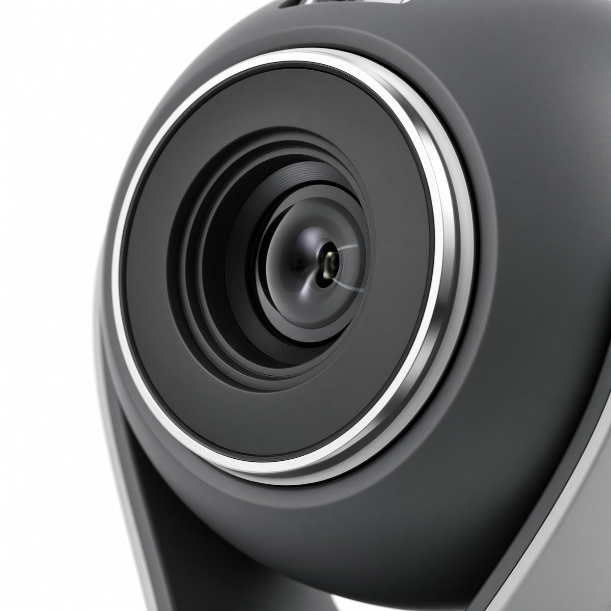 Dark Gray Spherical Webcam | Desktop USB Camera with Adjustable Base